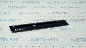 Trunk door glass molding right Audi Q7 16- black gloss