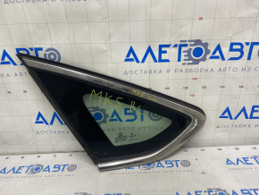 Window blind glass rear left Ford Fusion mk5 13-20 two chrome, scratches on chrome, scratch on glass