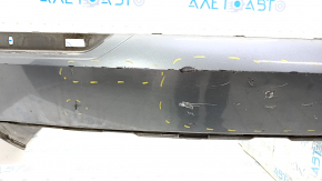Rear bare bumper lower part Volvo XC90 16-22 for parking sensors, gray 714, dented, scratches