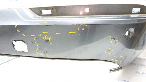 Rear bare bumper lower part Volvo XC90 16-22 for parking sensors, gray 714, dented, scratches