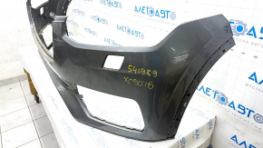 Front bare bumper Volvo XC90 16-19 for headlight washer, without park assist, gray 714, scratches, bumps, broken mount