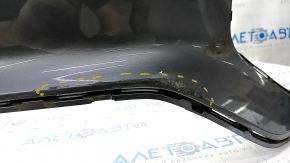 Front bare bumper Volvo XC90 16-19 for headlight washer, without park assist, gray 714, scratches, bumps, broken mount