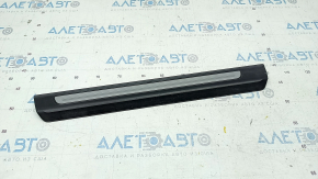 Door sill trim front left outer Audi Q7 16- black with chrome, scratches