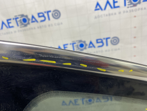 Window blind glass rear left Ford Escape MK3 13-19 chrome, scratches on chrome, scratches on glass