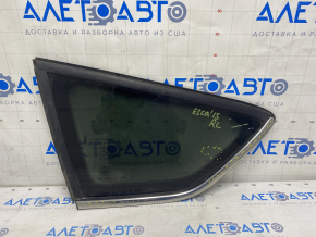 Window blind glass rear left Ford Escape MK3 13-19 chrome, scratches on chrome, scratches on glass