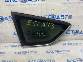 Window blind glass rear left Ford Escape MK3 13-19 chrome, scratches on chrome, scratches on glass
