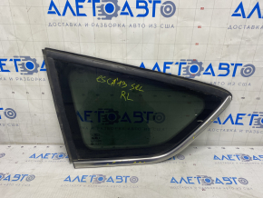 Window blind glass rear left Ford Escape MK3 13-19 chrome, scratches on chrome, scratches on glass