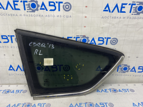 Window blind glass rear left Ford Escape MK3 13-19 chrome, scratches on chrome, scratches on glass