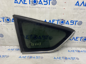 Window blind glass rear left Ford Escape MK3 13-19 chrome, scratches on chrome, scratches on glass