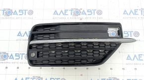Front bumper grille right Volvo XC90 16-19 with chrome molding for parking sensors