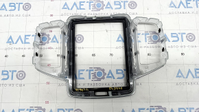 Front panel trim monitor frame Volvo XC90 16-22 black gloss, scratches