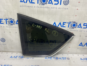 Window blind glass rear left Ford C-max MK2 13-18 one chrome, scratches on chrome, scratches on glass