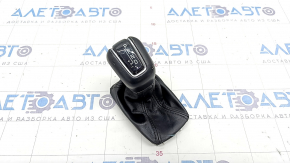 Gear knob Volvo XC90 16-22 leather black, chrome, worn, torn