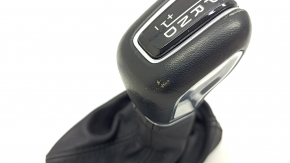 Gear knob Volvo XC90 16-22 leather black, chrome, worn, torn