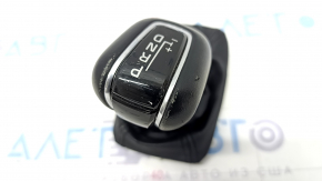 Gear knob Volvo XC90 16-22 leather black, chrome, worn, torn