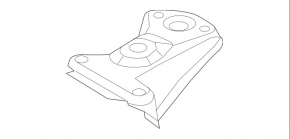 Rear beam bracket right VW Jetta 11-13 USA rusty
