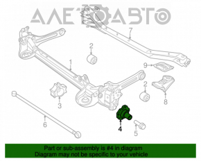 Rear left hub bracket VW Jetta 11-13 USA with bolt, rusty