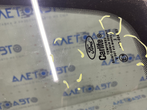 Window blind glass rear right Ford Escape MK3 13-19 chrome scratches on chrome, scratches on glass