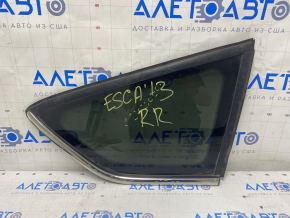 Window blind glass rear right Ford Escape MK3 13-19 chrome scratches on chrome, scratches on glass
