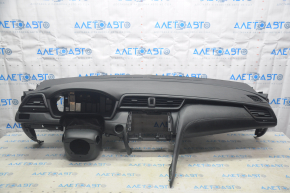 Torpedo front panel with AIRBAG Honda Insight 19-22 black, leather trim for dry cleaning