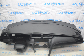 Torpedo front panel with AIRBAG Honda Insight 19-22 black, leather trim for dry cleaning