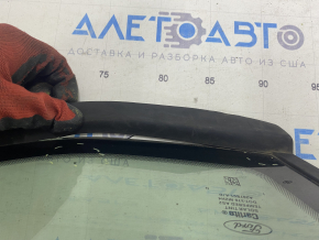 Window blind glass rear left Ford Focus mk3 11-18 5d with molding matte, scratches on glass, molding peeled off