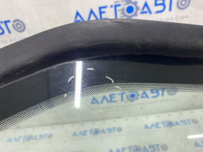 Window blind glass rear left Ford Focus mk3 11-18 5d with molding matte, scratches on glass, molding peeled off