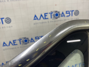 Window blind glass rear right Ford Focus mk3 11-18 4d with molding chrome, scratches on glass, scratches on chrome