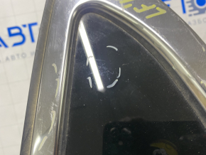 Window blind glass rear left Hyundai Sonata 15-17 petrol, scratches on chrome, scratches on glass