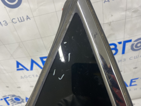 Window blind glass rear left Hyundai Sonata 15-17 petrol, scratches on chrome, scratches on glass