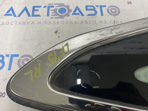 Window blind glass rear left Hyundai Sonata 15-17 petrol, scratches on chrome, scratches on glass