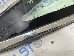 Window blind glass rear left Hyundai Sonata 15-17 petrol, scratches on chrome, scratches on glass