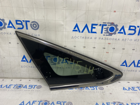 Window blind glass rear left Hyundai Sonata 15-17 petrol, scratches on chrome, scratches on glass