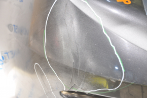 Rear bumper bare Mazda 3 14-18 BM graphite, tears, cracks, scratches