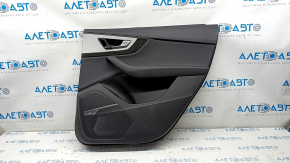 Door trim card rear right Audi Q7 16-19 leather black BOSE, tears, chrome swelled