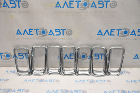 Chrome inserts in the radiator grille Jeep Compass 11-16 light, set of 7 pcs.
