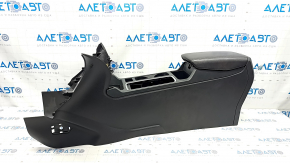 Central console armrest and cup holders Ford Escape MK3 17- leather black. scratches