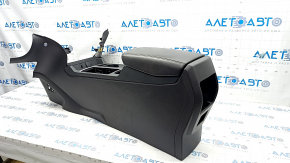 Central console armrest and cup holders Ford Escape MK3 17- leather black. scratches