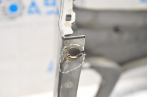 Front bumper bare upper part Jeep Compass 11-16 graphite, cracks, scratches, broken mount, non-factory holes