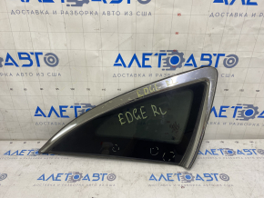 Window blind glass rear left Ford Edge 15 - chrome scratches on chrome, scratches on glass