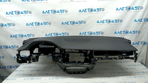 Torpedo front panel with AIRBAG Audi Q7 16-19 without projection, leather black