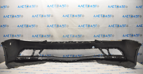 Bare front bumper VW Jetta 15-18 USA graphite, pressed, scratches, breaks, non-factory holes