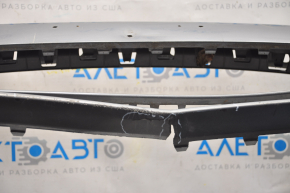 Bare front bumper VW Jetta 15-18 USA graphite, pressed, scratches, breaks, non-factory holes