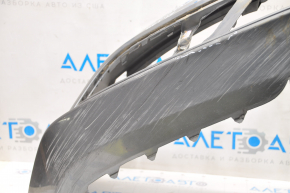 Bare front bumper VW Jetta 15-18 USA graphite, pressed, scratches, breaks, non-factory holes