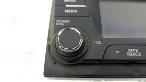 Kia Optima 11-15 radio tape recorder small display, peeling chrome, worn key