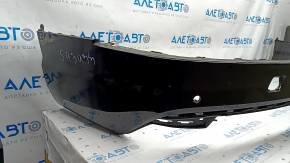 Bare rear bumper lower part Audi Q7 16-19 for 4 parking sensors, black