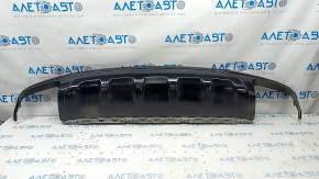 Rear bumper lip Audi Q7 16-19 black (painted), scratches, cracks in fasteners