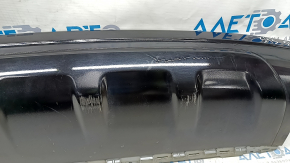 Rear bumper lip Audi Q7 16-19 black (painted), scratches, cracks in fasteners
