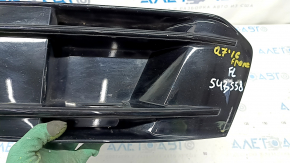 Front bumper grille left Audi Q7 16-19 black gloss for parking sensors without radar, with plug, sand