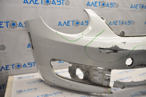 Front bumper bare VW Beetle 12-16 white, painted, cracked, scratches, non-factory holes